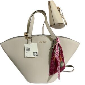 Anne Klein Cream Tote with Elegant Design
